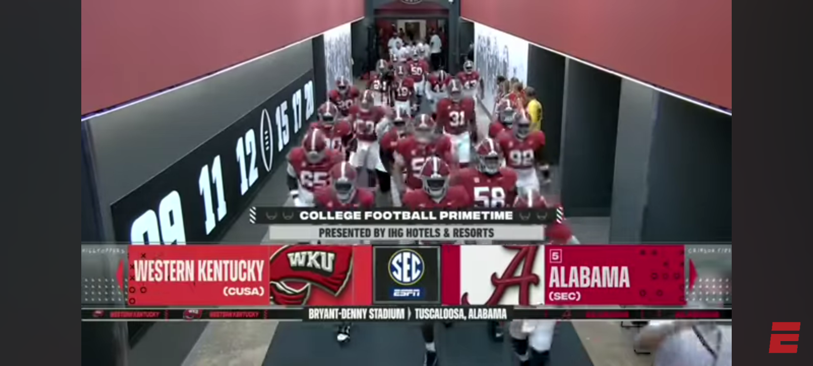 Western Kentucky Hilltoppers vs. Alabama Crimson Tide