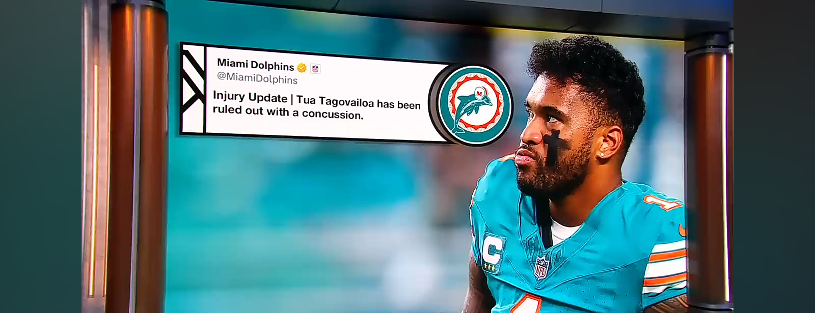 Tua Tagovailoa leaves game against Bills after suffering concussion on Thursday night