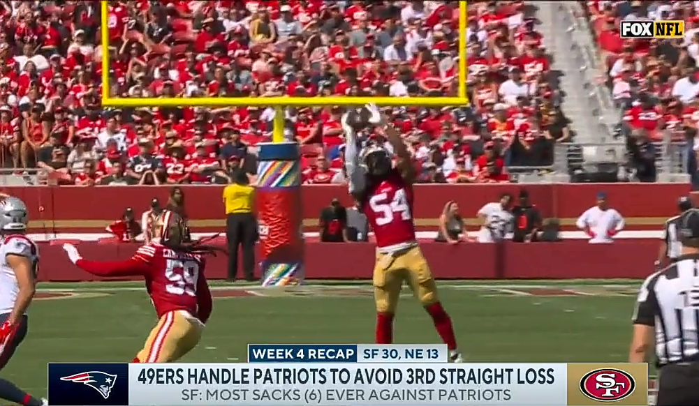 Niners DEMOLISH Patriots to avoid 3rd straight loss, Pats offensive woes continue