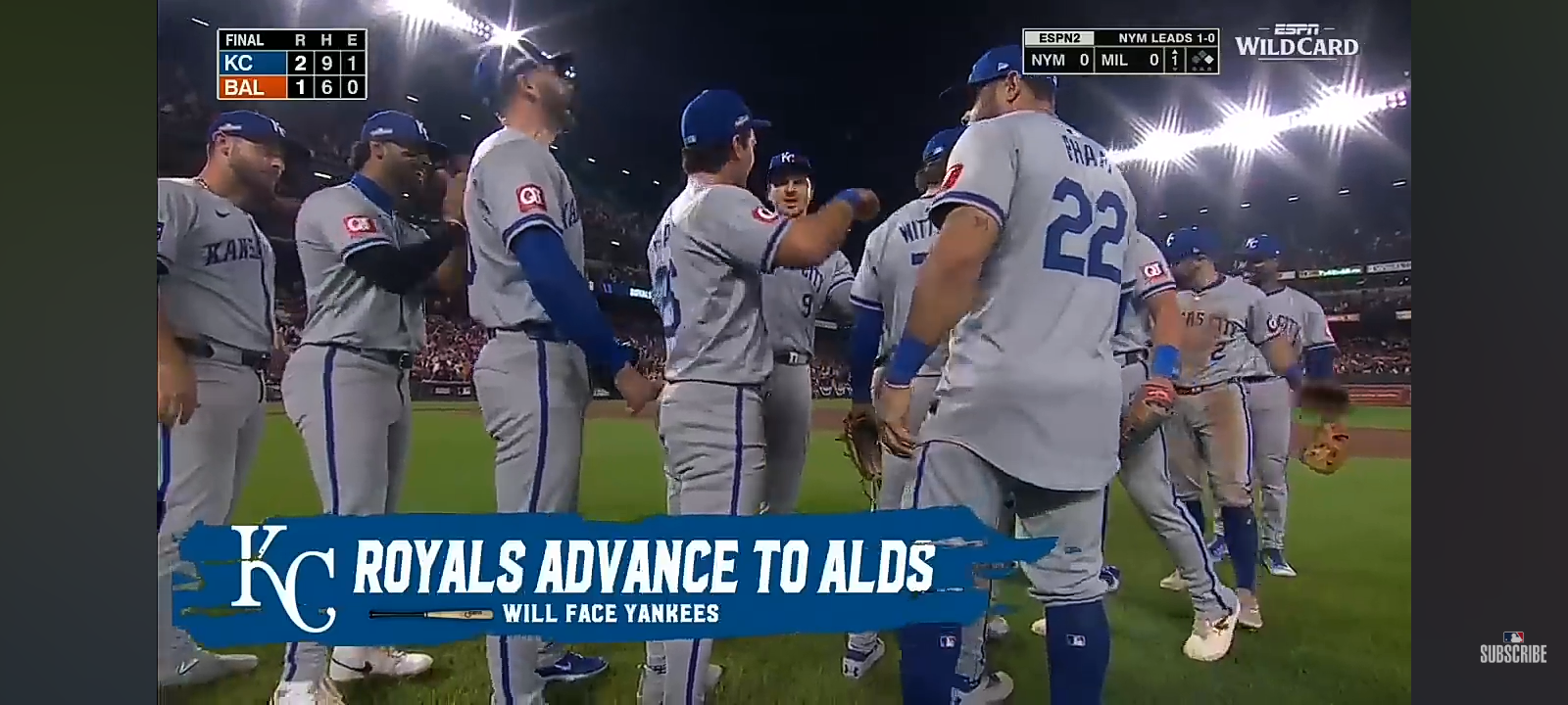 CLOSER TO THE THRONE! The Royals punch their ticket to their ALDS!