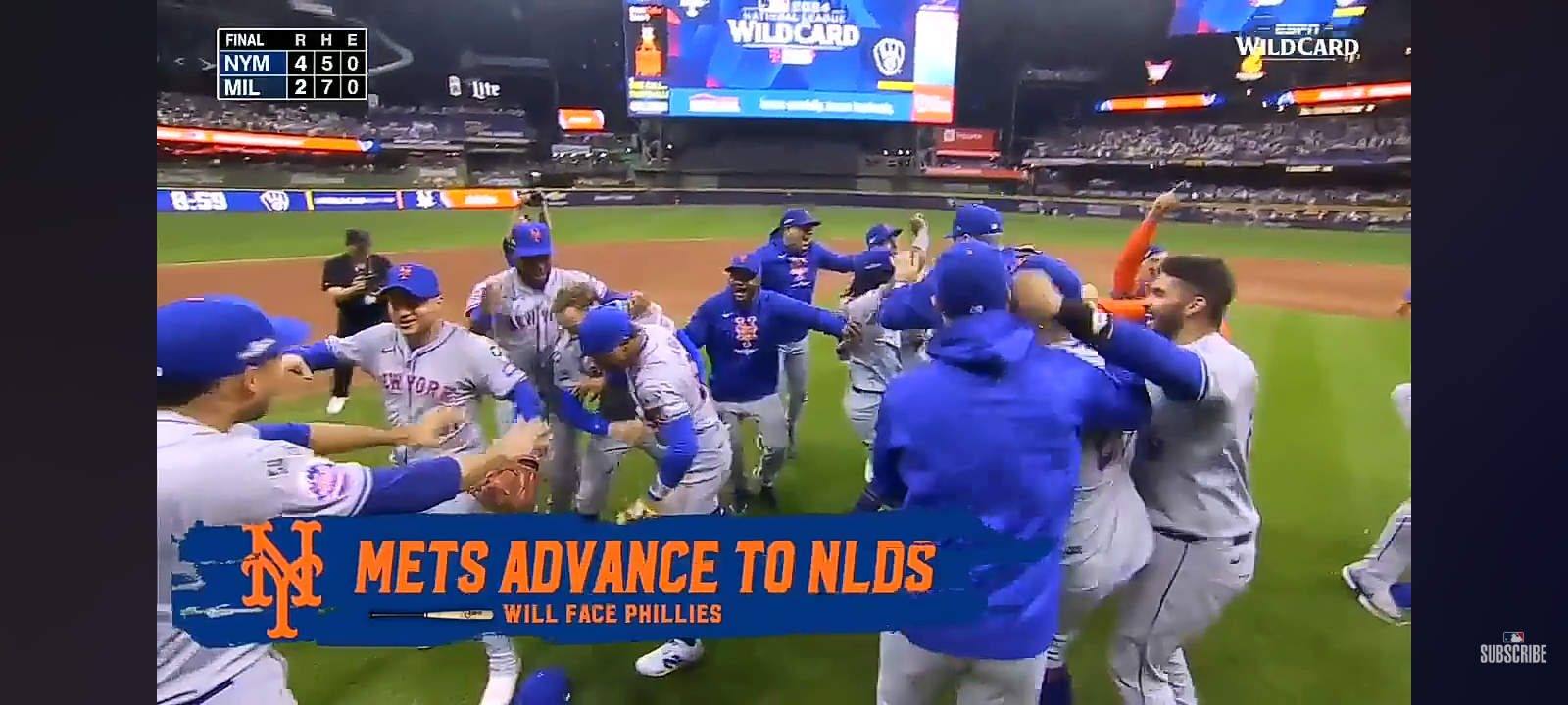 OMG! The Mets ADVANCE and the NLDS is coming to the CITY THAT NEVER SLEEPS!