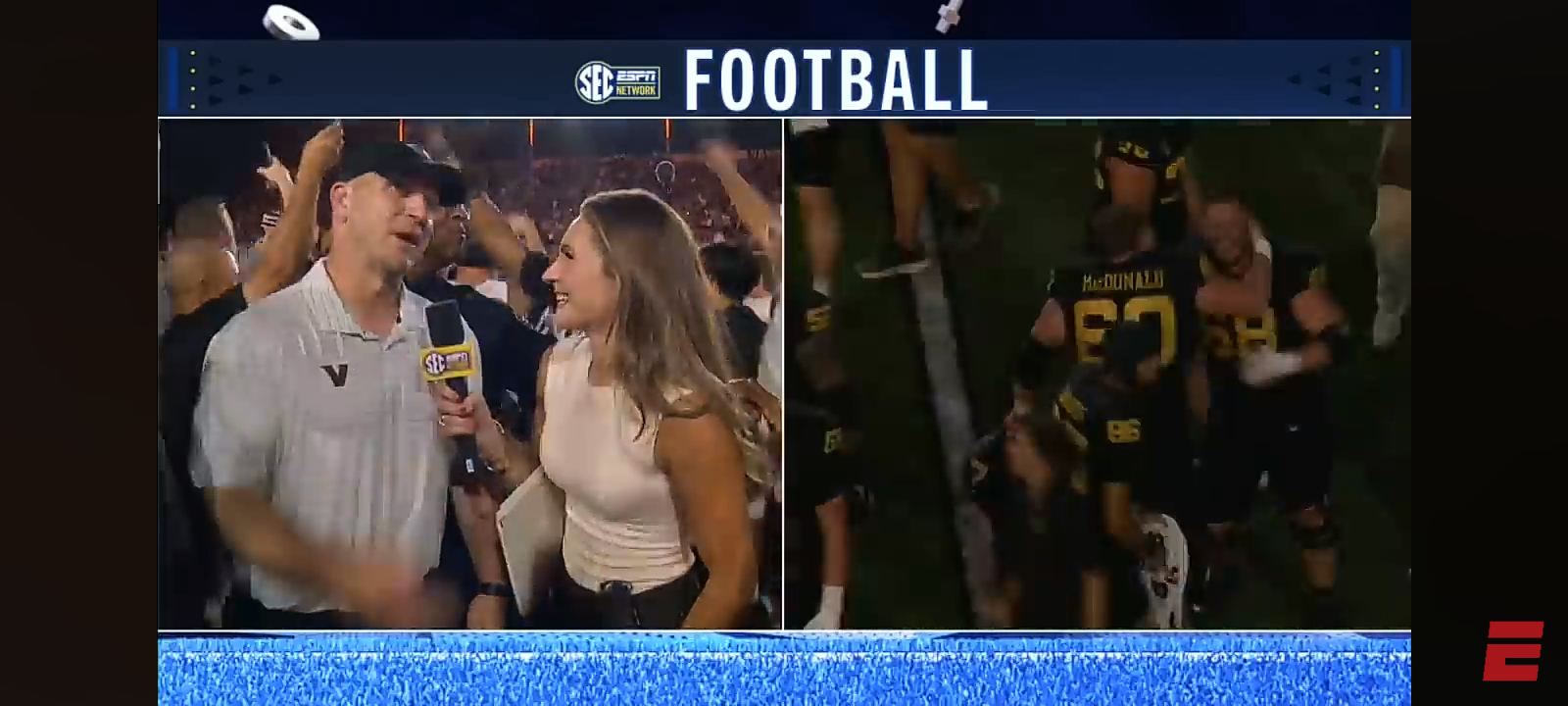 Vanderbilt fans storm the field after taking down No. 1 Alabama