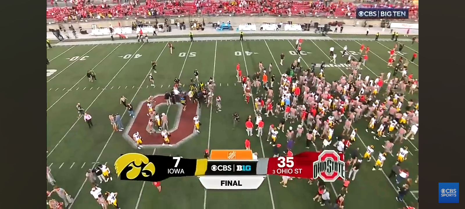 Iowa Hawkeyes vs. No. 3 Ohio State Buckeyes