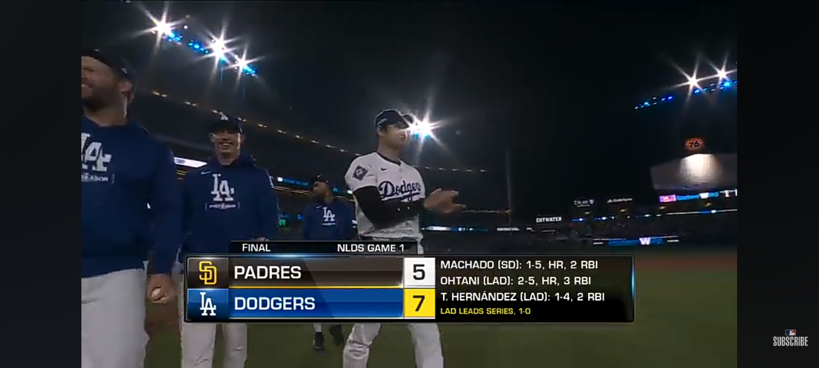 Padres vs. Dodgers NLDS Game 1