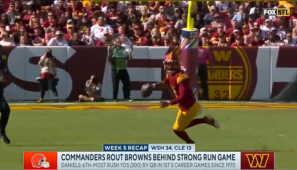 Commanders ROUT Browns at home, improve to 4-1 in Jayden Daniels era