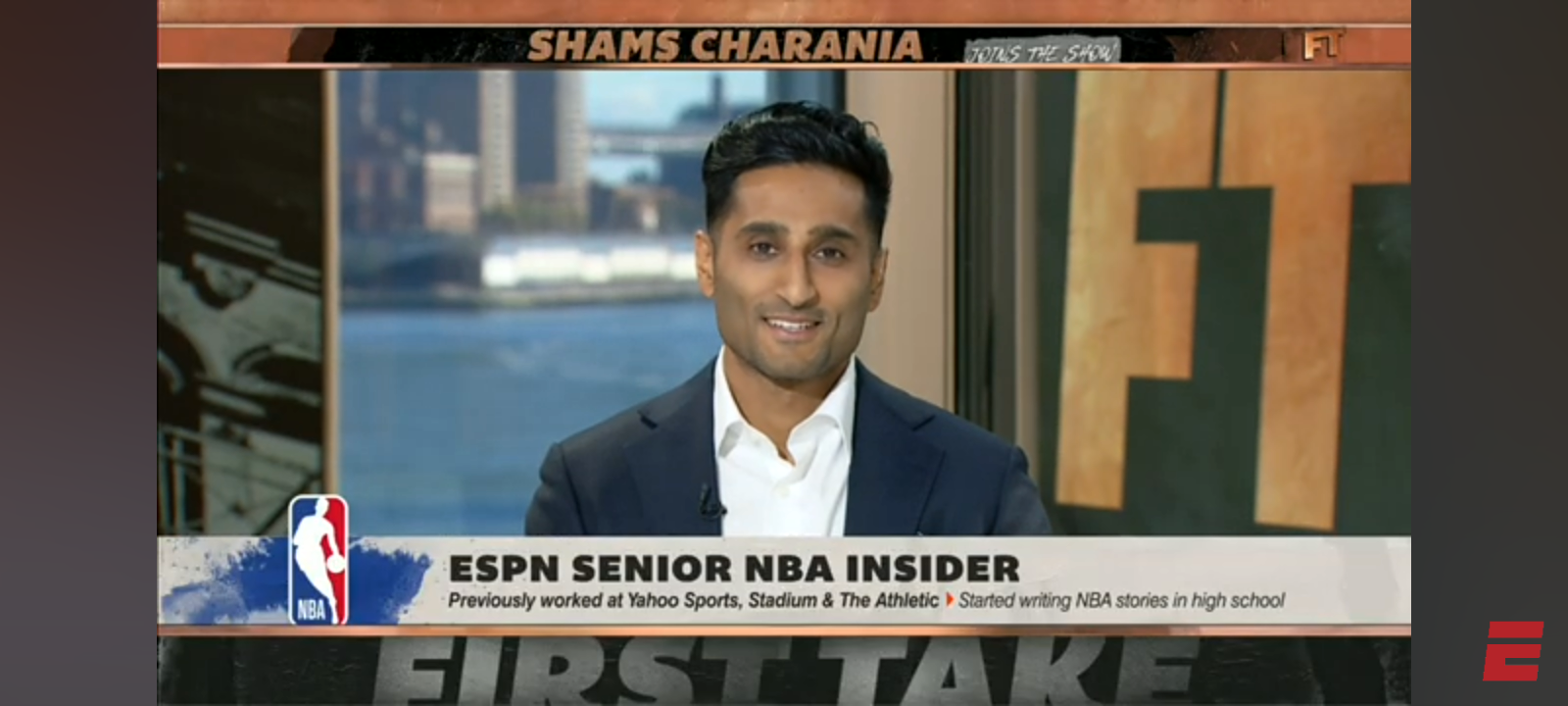 Shams Charania INSTANTLY BREAKS NEWS during First Take debut 🚨