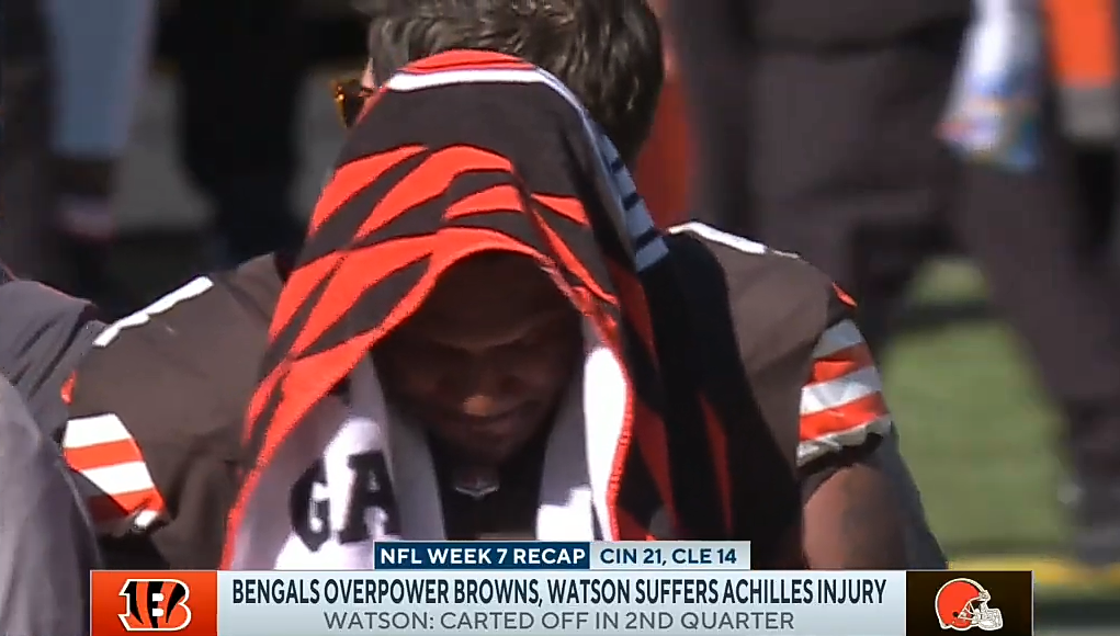 Bengals OUTLAST Browns for second straight win, Watson EXITS with ACHILLES injury