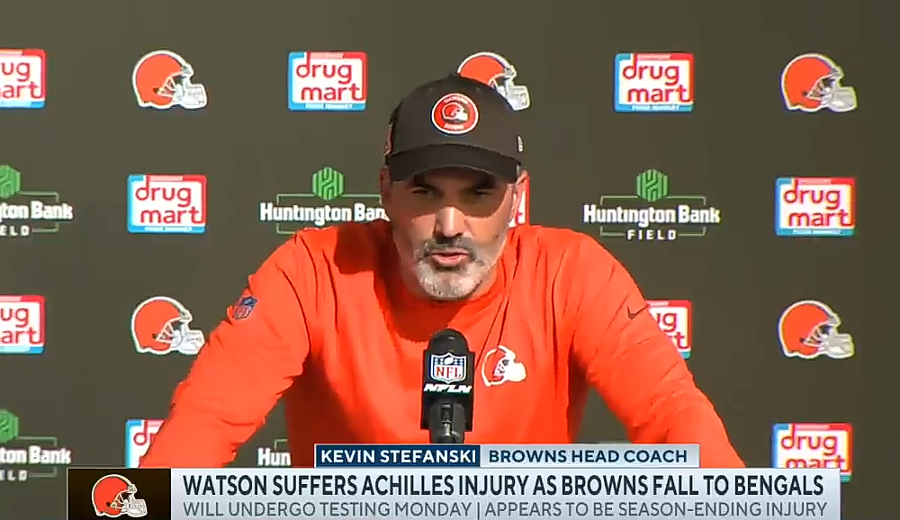 Kevin Stefanski says Deshaun Watson’s Achilles injury appears to be season-ending