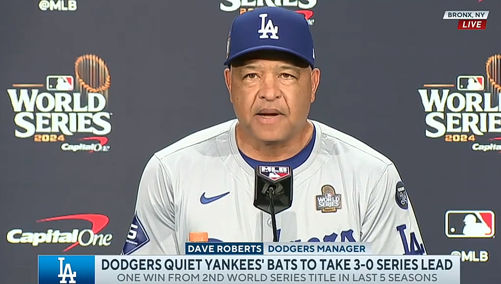 Dave Roberts wants the Dodgers to stay focused after jumping out to a 3-0 lead in the World Series