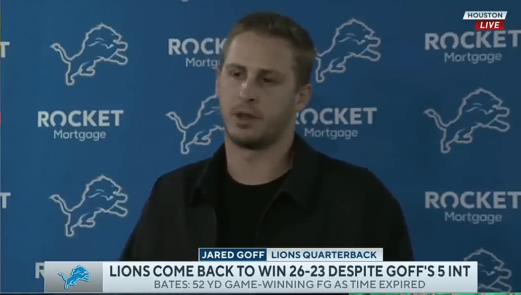 Jared Goff THANKFUL for teammates’ resolve despite his costly turnovers