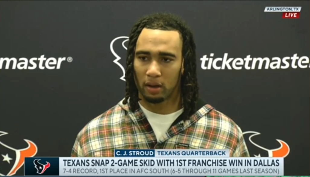 C.J. Stroud talks about the Texans’ rebound win after MNF win over Cowboys
