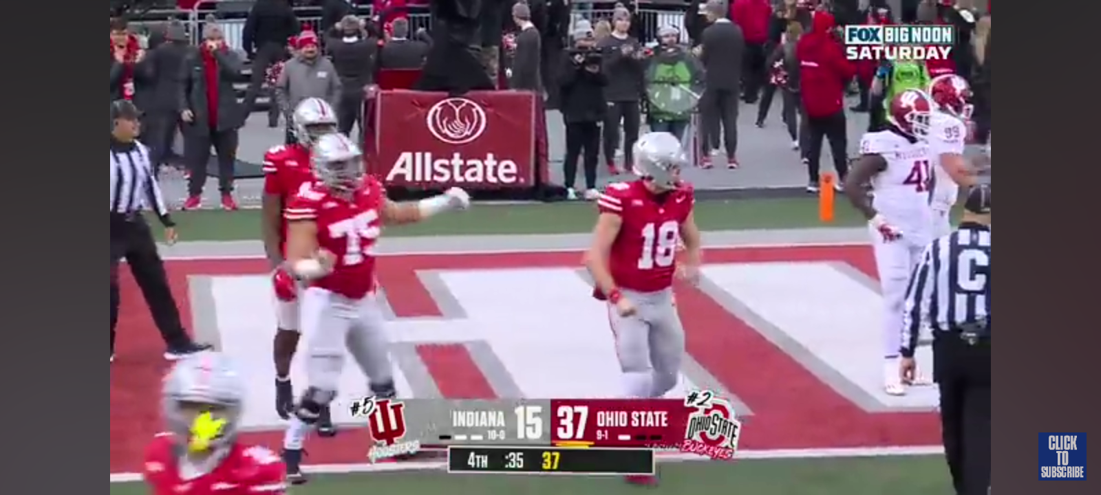No. 5 Indiana Hoosiers vs. No. 2 Ohio State Buckeyes Highlights