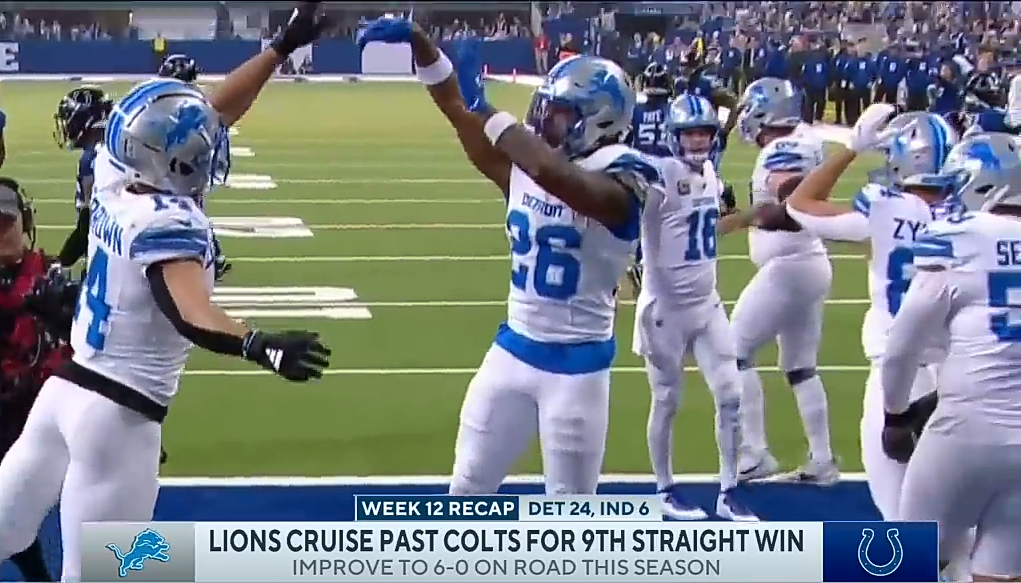 Lions CRUISE past Colts for 9th straight win, remain No. 1 seed in NFC