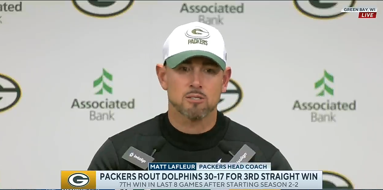 “We’re being physical in every phase of football” Matt LaFleur pleased with Packers play vs Dolphins