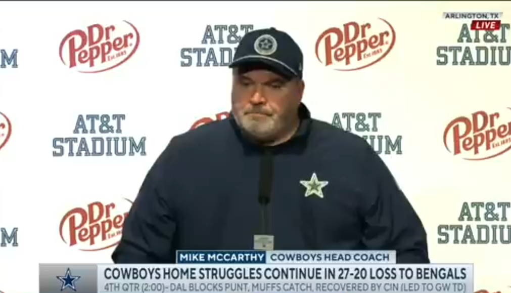 Mike McCarthy talks about the ‘disappointing’ loss to the Bengals and Cowboys struggles this season