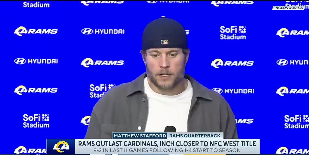‘People wrote us off at 1-4’ Matthew Stafford proud of Rams battling back to 10-6