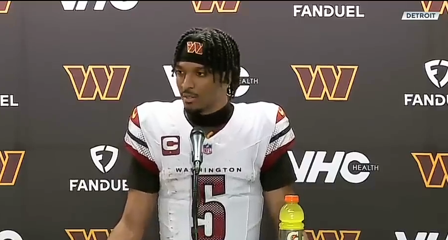 Jayden Daniels praises his team and their preparation after the Divisional Round win over the Lions