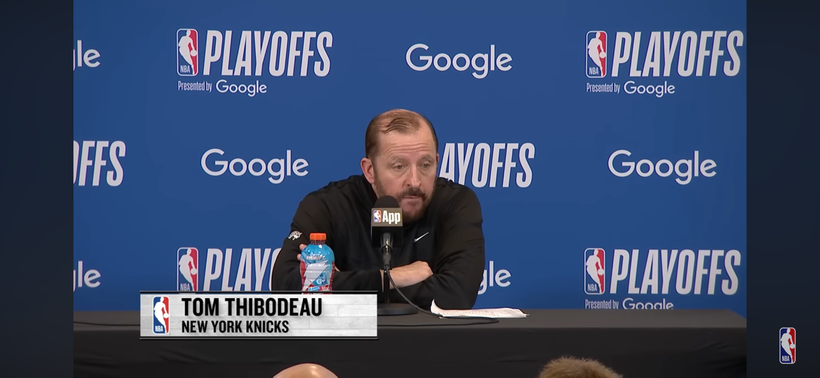 Coach Tom Thibodeau Speaks After Game 1 Victory In Boston