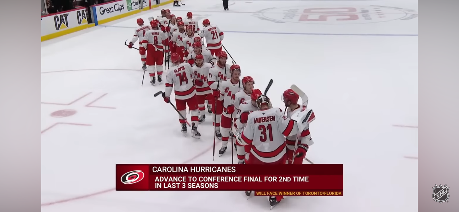CANES score LATE in Game 5 to ELIMINATE Capitals 🥳🌀🤝