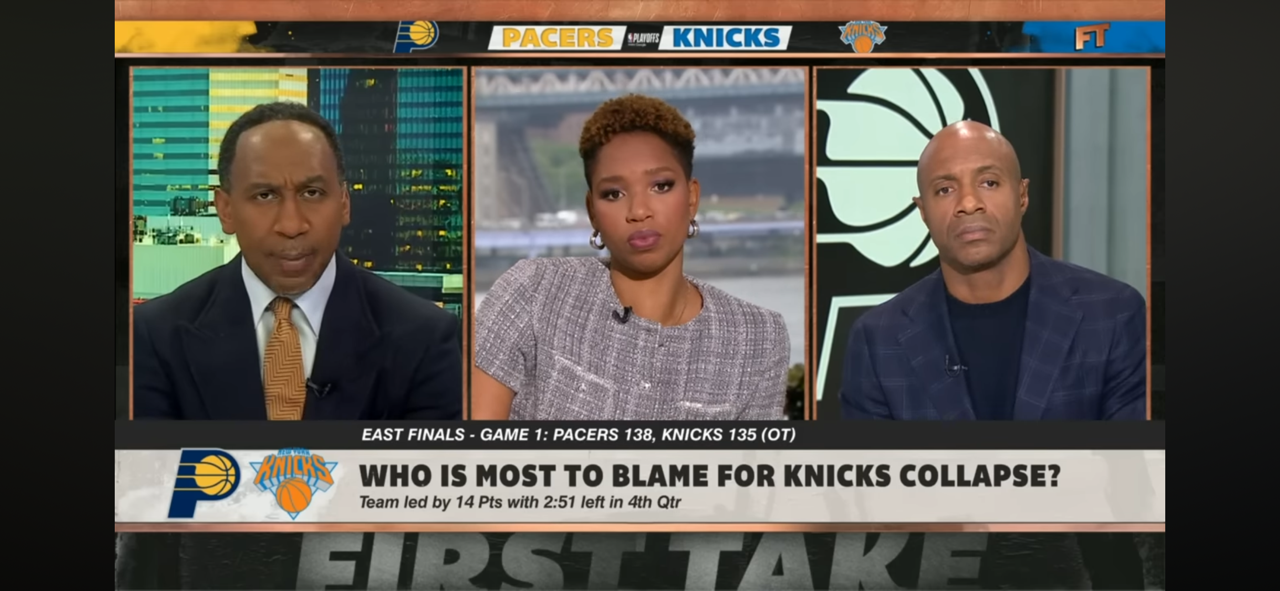 Stephen A. reacts to the Knicks’ Game 1 loss 😨 COLLECTIVE COLLAPSE OF EPIC PROPORTIONS!