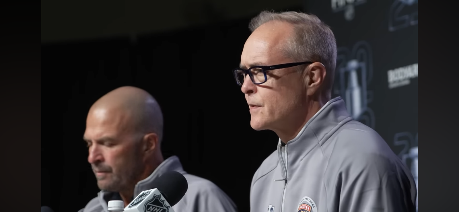 Paul Maurice and Bill Zito at media day
