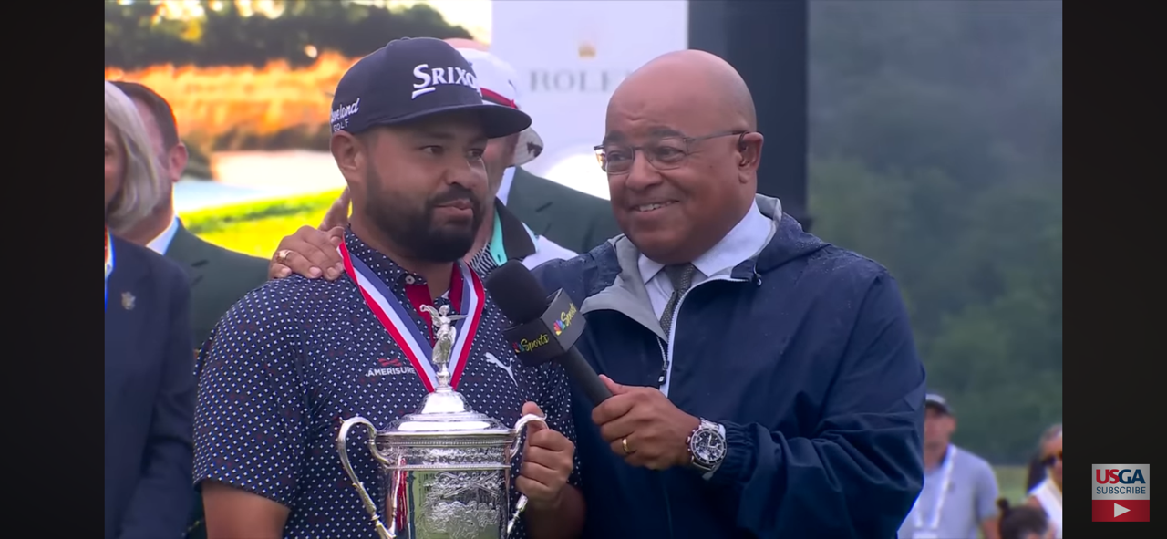 2025 U.S. Open: J.J. Spaun, Trophy Ceremony & Interview