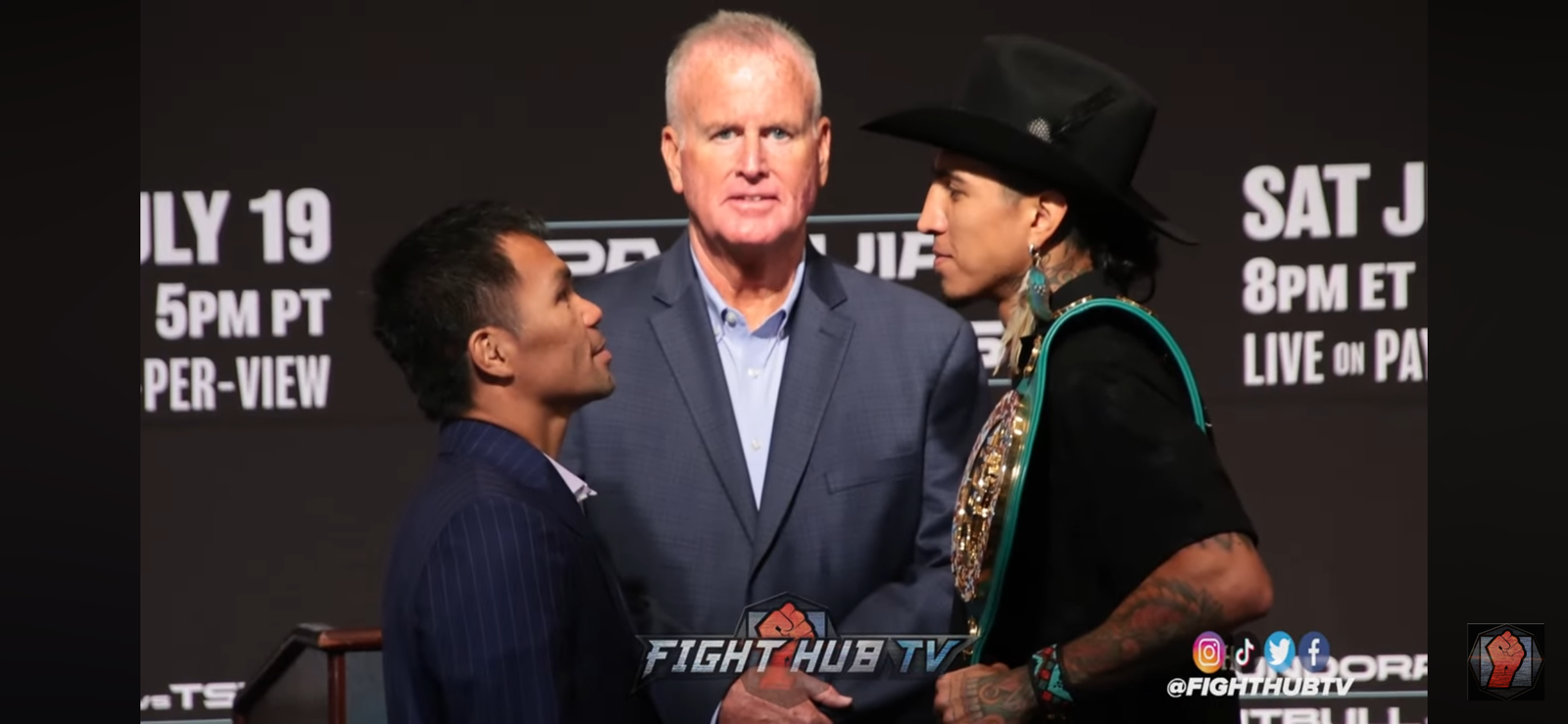 Manny Pacquiao vs Mario Barrios • FULL Final Press Conference & Face Off Video