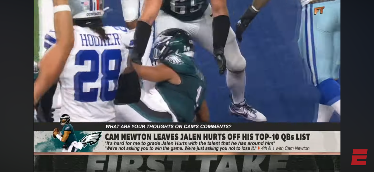 HEATED DEBATE! 🔥 Stephen A. thinks Jalen Hurts is a TOP-10 QB?!