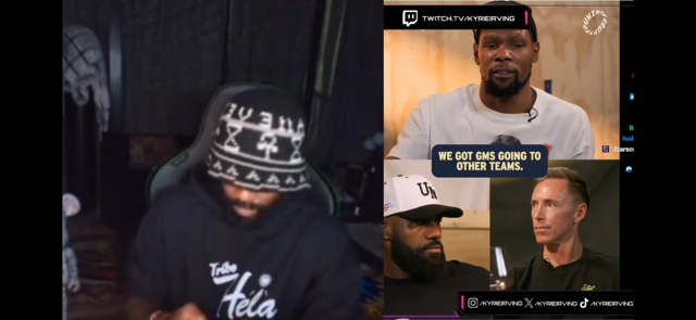 Kyrie Irving reacts to KD and Steve Nash talking about what happened in Brooklyn