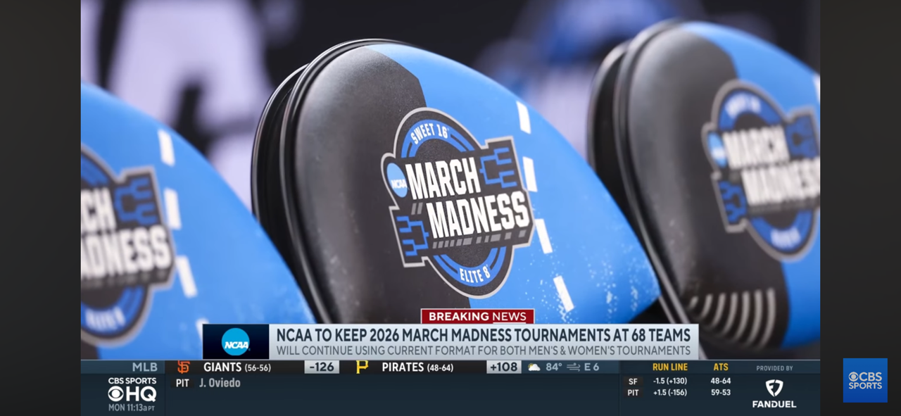 NCAA to keep 2026 March Madness tournaments at 68 teams