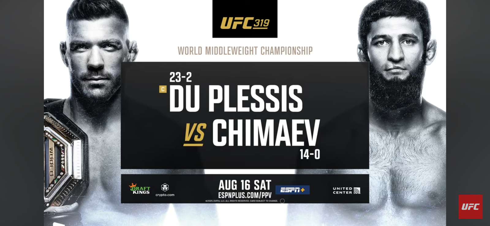Du Plessis vs Chimaev Weigh-Ins