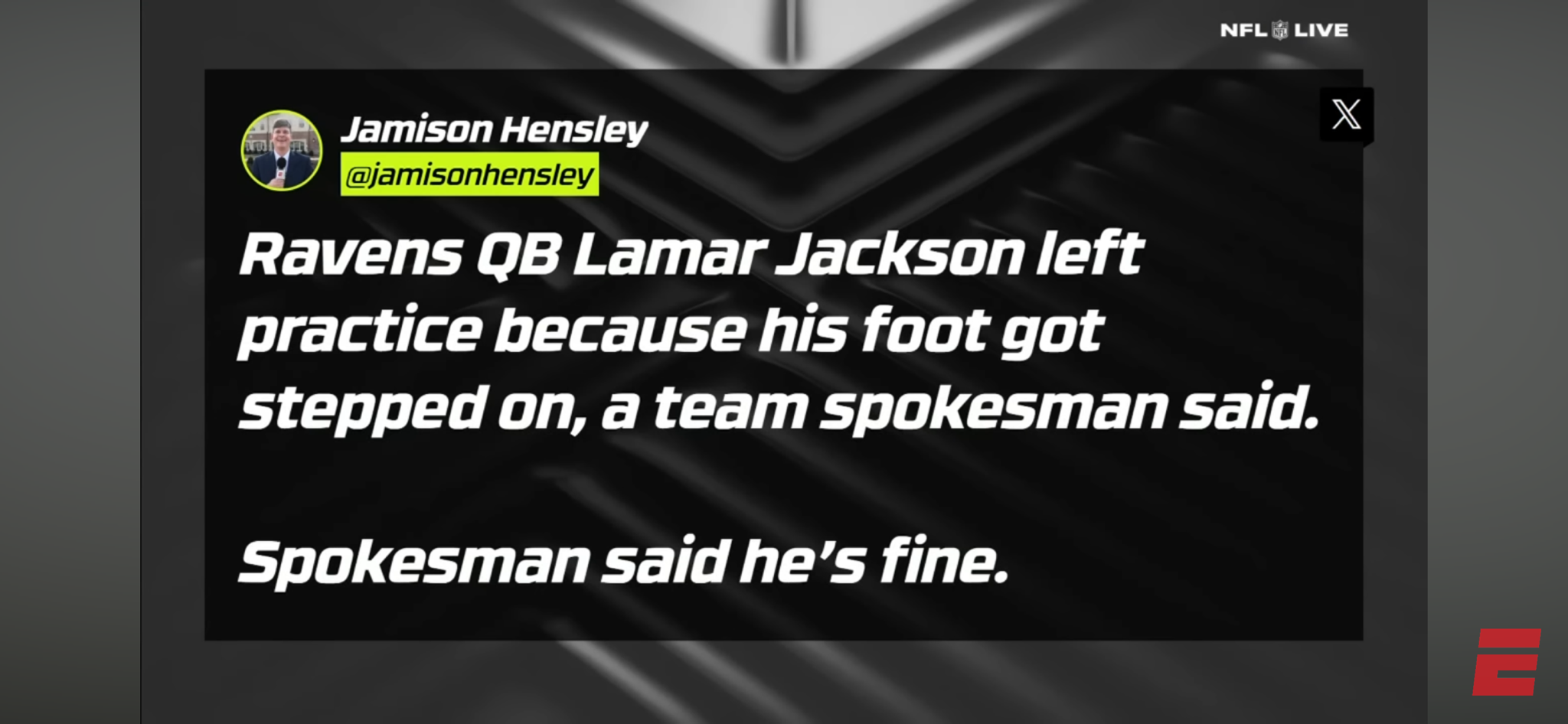 Lamar Jackson LEAVES PRACTICE with an injury + Cameron Ward speaks on practice scuffle 👀