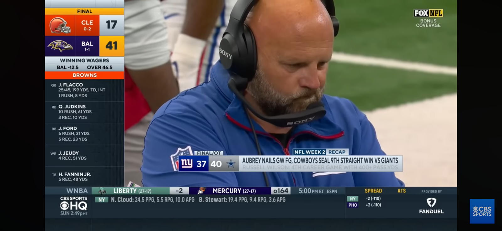 Brandon Aubrey’s game winning field goal spoils Russell Wilson, Giants big game