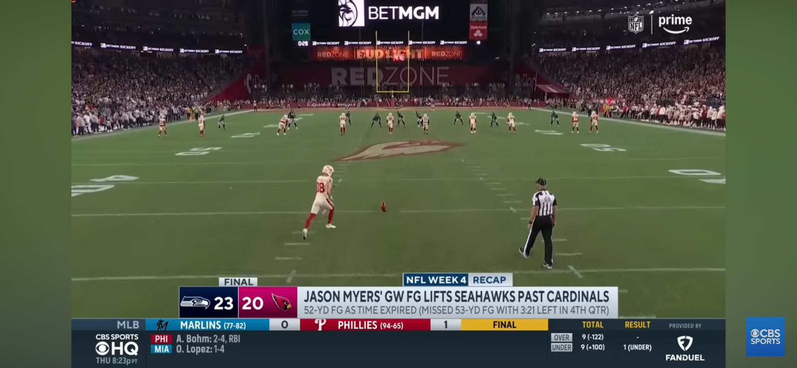 Seahawks survive with last-second field goal to defeat Cardinals in NFC West win