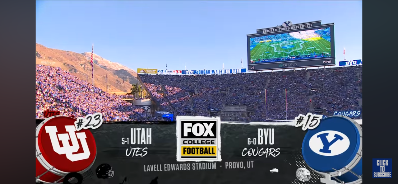 No. 23 Utah Utes vs. No. 15 BYU Cougars Highlights