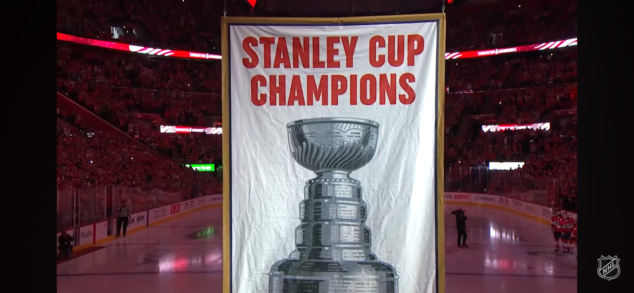 The Panthers raise the Banner! 🌴😻🏆