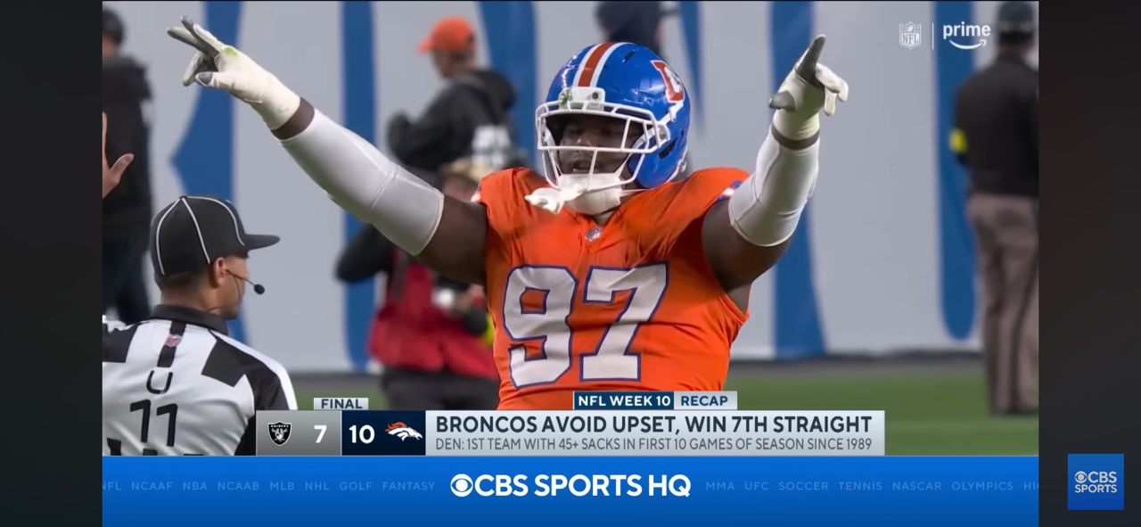 Broncos Avoid Upset vs Raiders, Extend Win Streak to 7 and Improve to 8-2