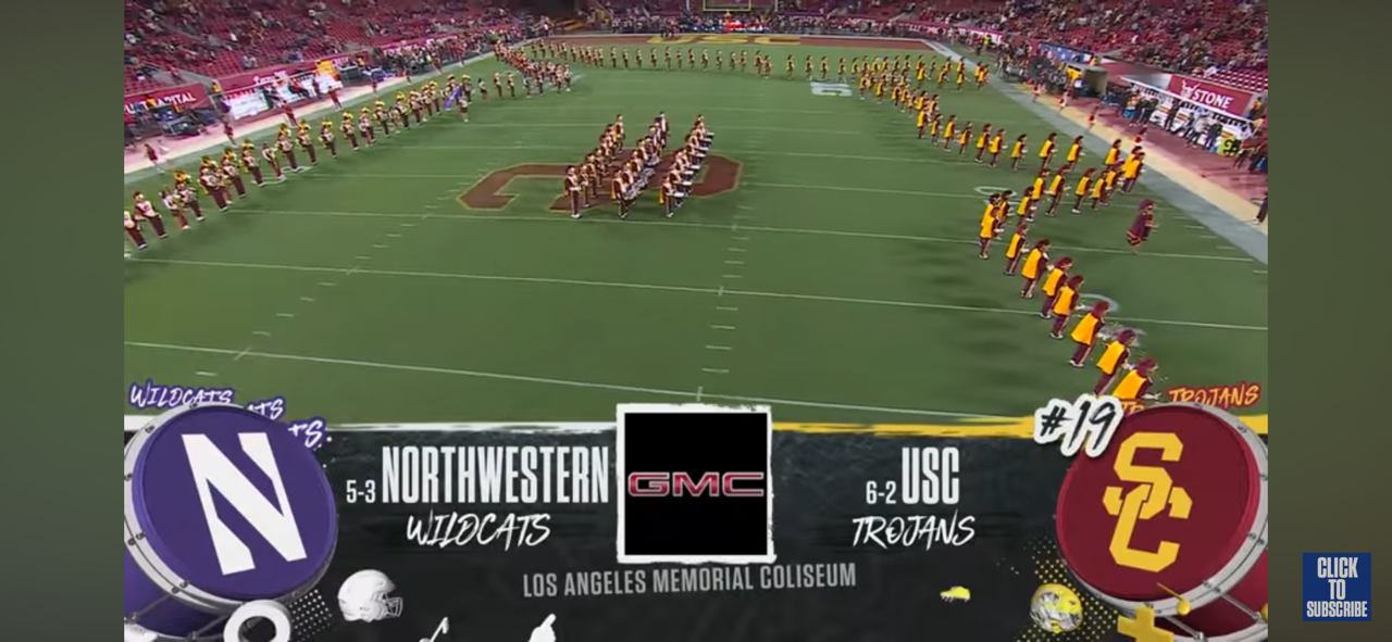Northwestern Wildcats vs. No. 19 USC Trojans Highlights
