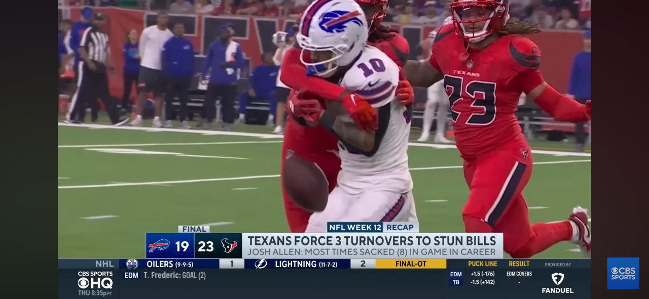 Josh Allen Sacked 8 Times as Texans STUN Bills on TNF