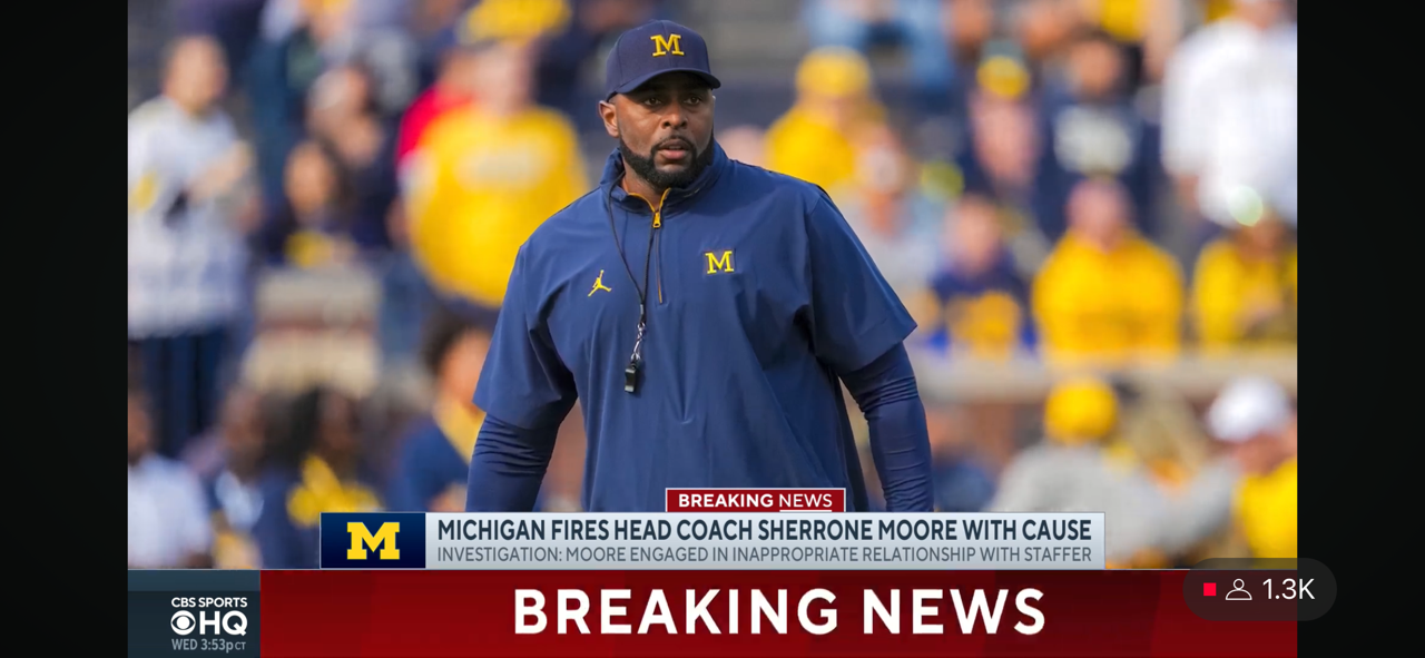 Michigan FIRES football coach Sherrone Moore 🚨