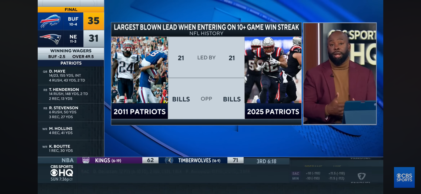 Bills Overcome 21-Point Deficit to STUN Patriots in AFC East Showdown