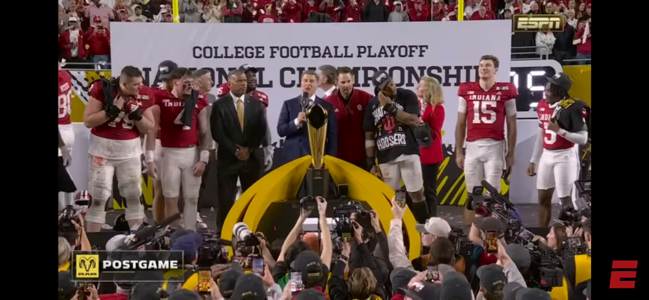 Indiana’s FULL CFP National Championship Trophy Presentation 🏆