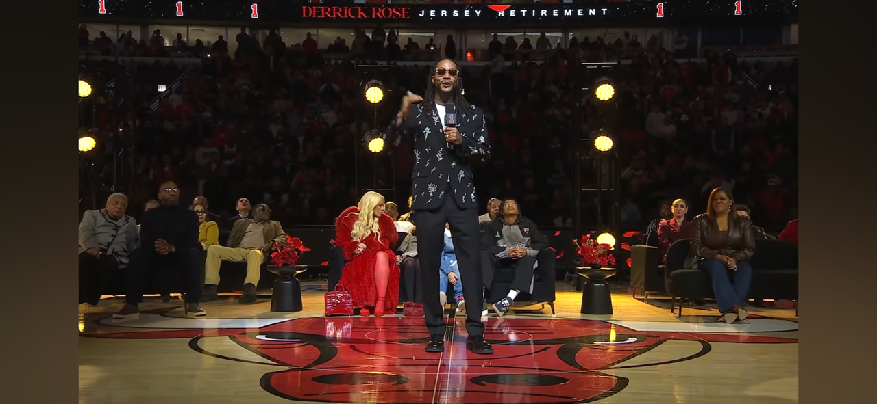 Full Derrick Rose Jersey Retirement Ceremony