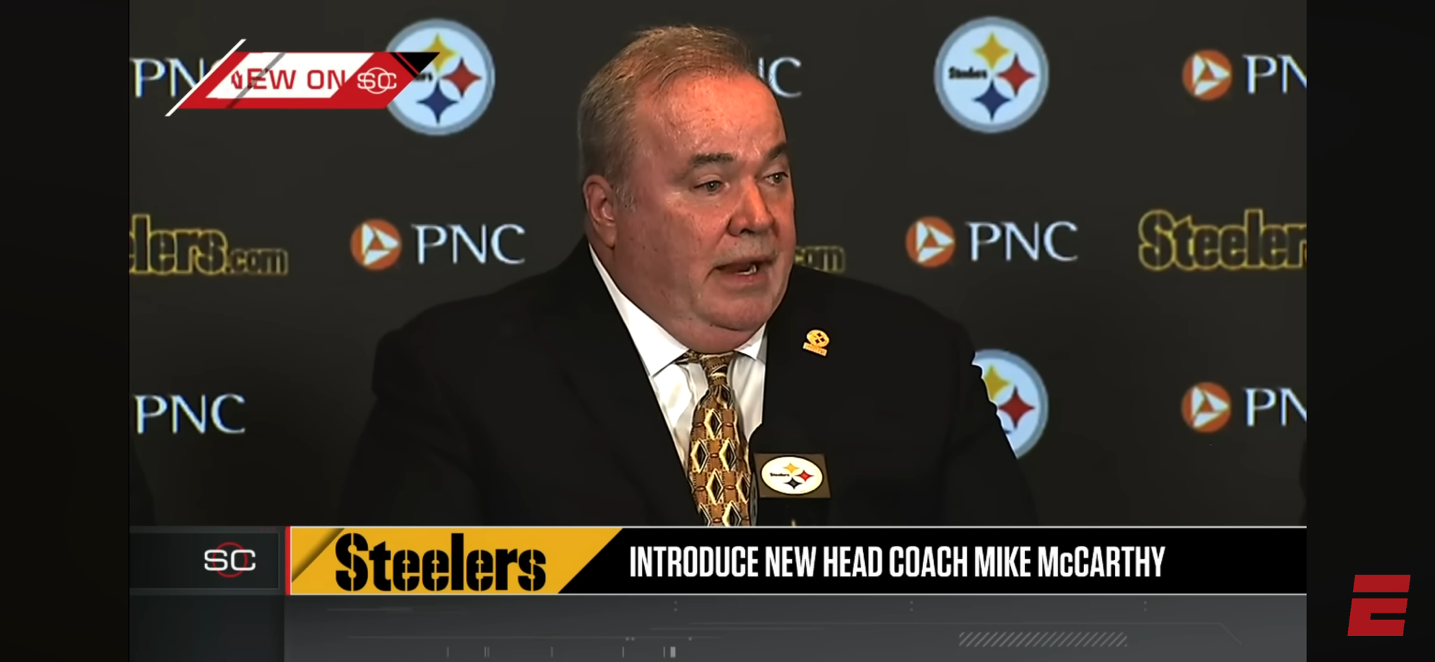 Mike McCarthy introduced by the Steelers & Kevin Stefanski introduced by the Falcons