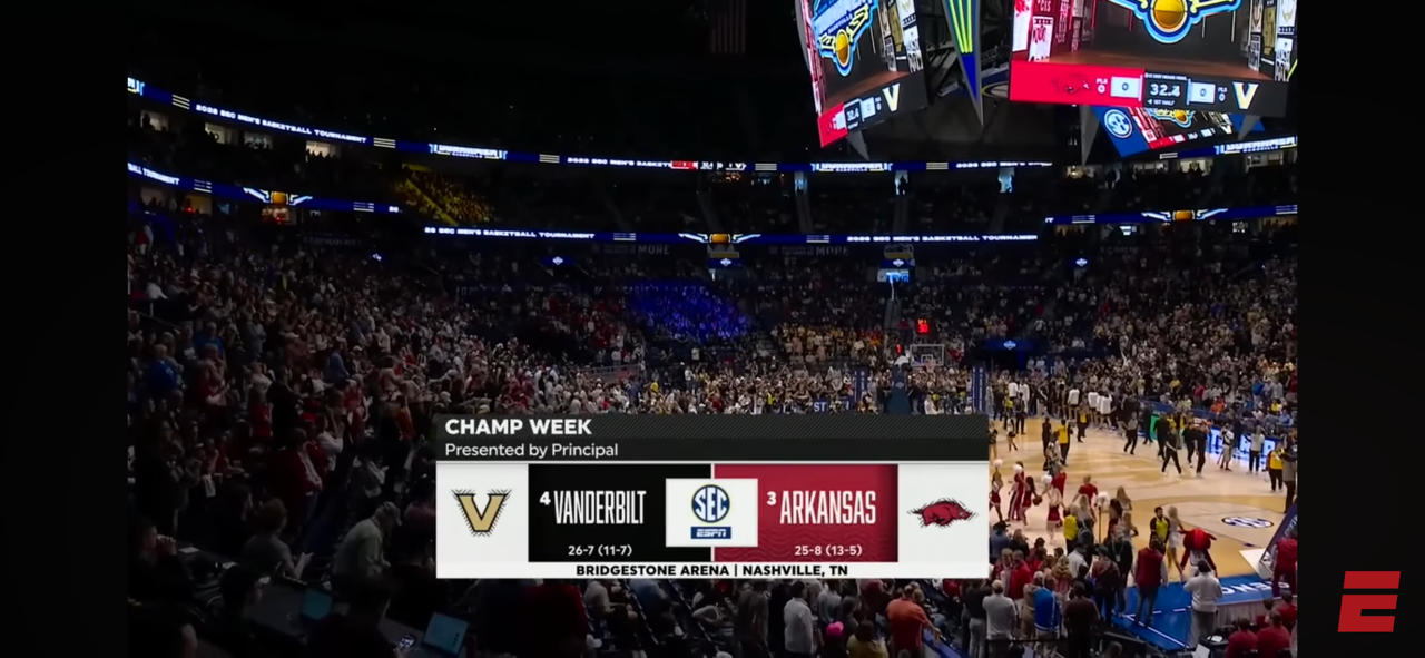 Vanderbilt Commodores vs. Arkansas Razorbacks | SEC Tournament Final