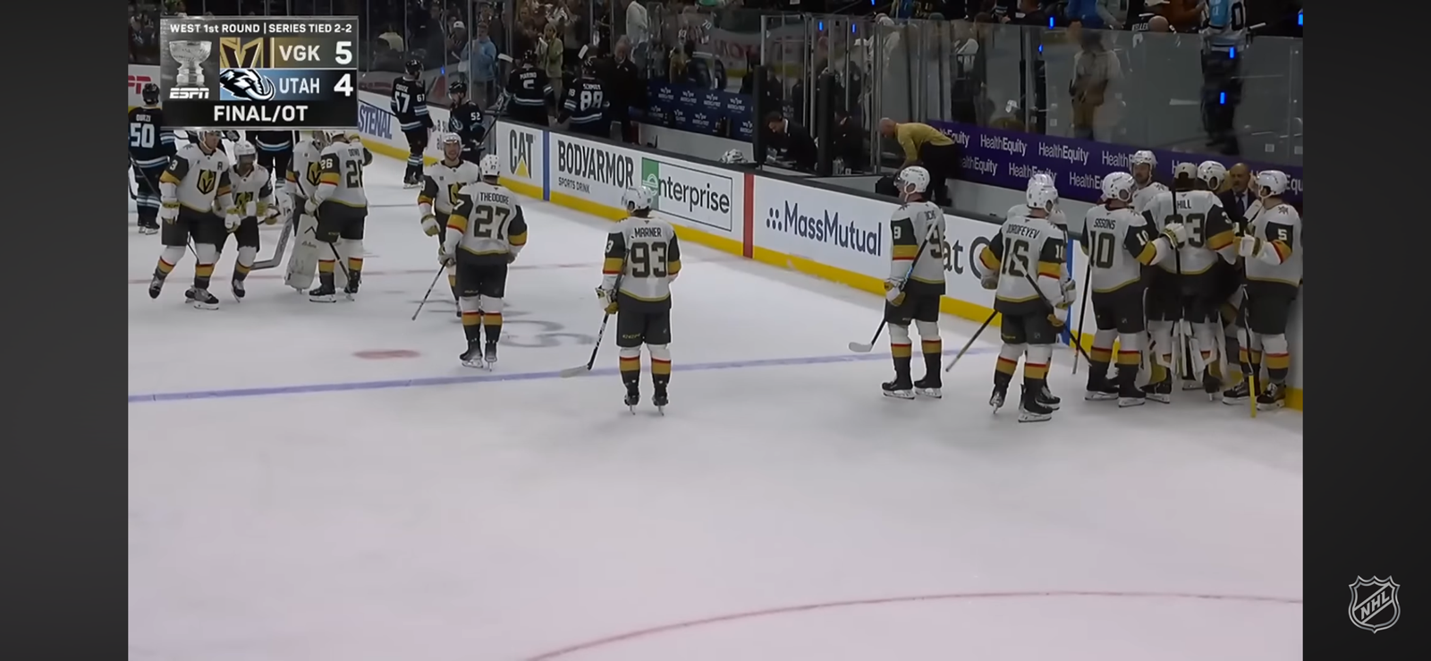 OT WINNER in final minute ties the series for Vegas