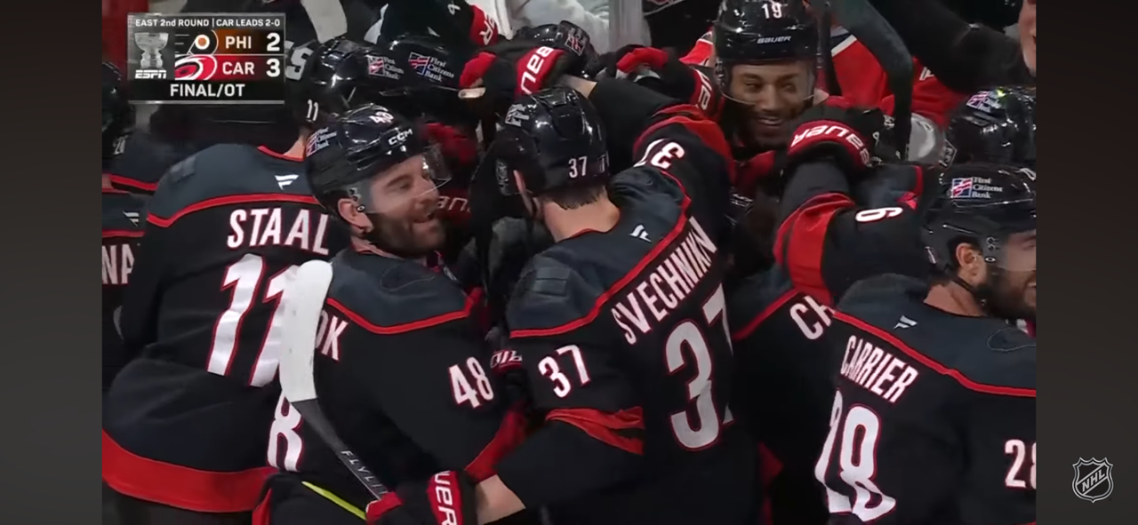 TAYLOR HALL wins Game 2 in OVERTIME!!