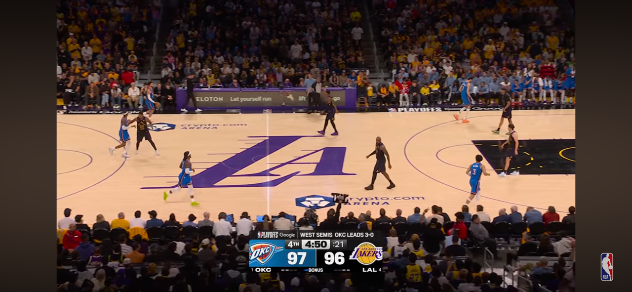 Final 5:00 INSANE Game 4 ENDING #1 Thunder vs #4 Lakers