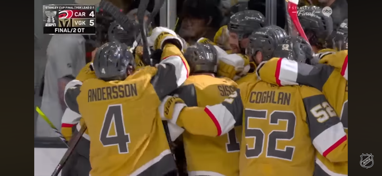 VEGAS takes Game 3 in DOUBLE OVERTIME off CRAZY bounce!