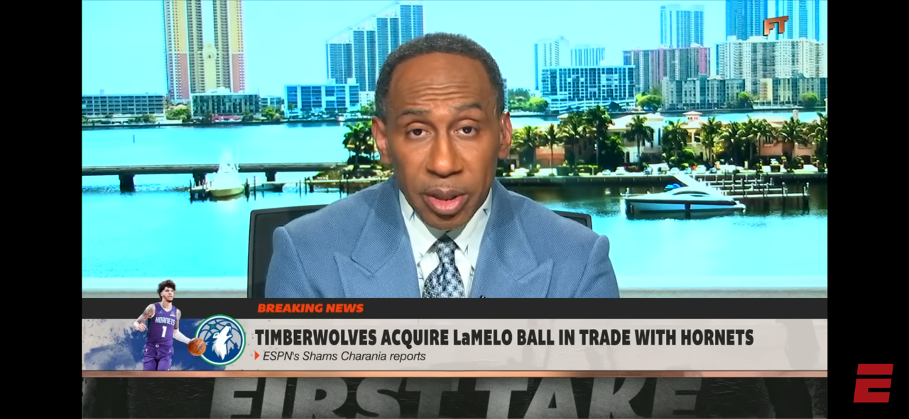 Stephen A. reacts to Hornets trading LaMelo to Timberwolves & joining Anthony Edwards